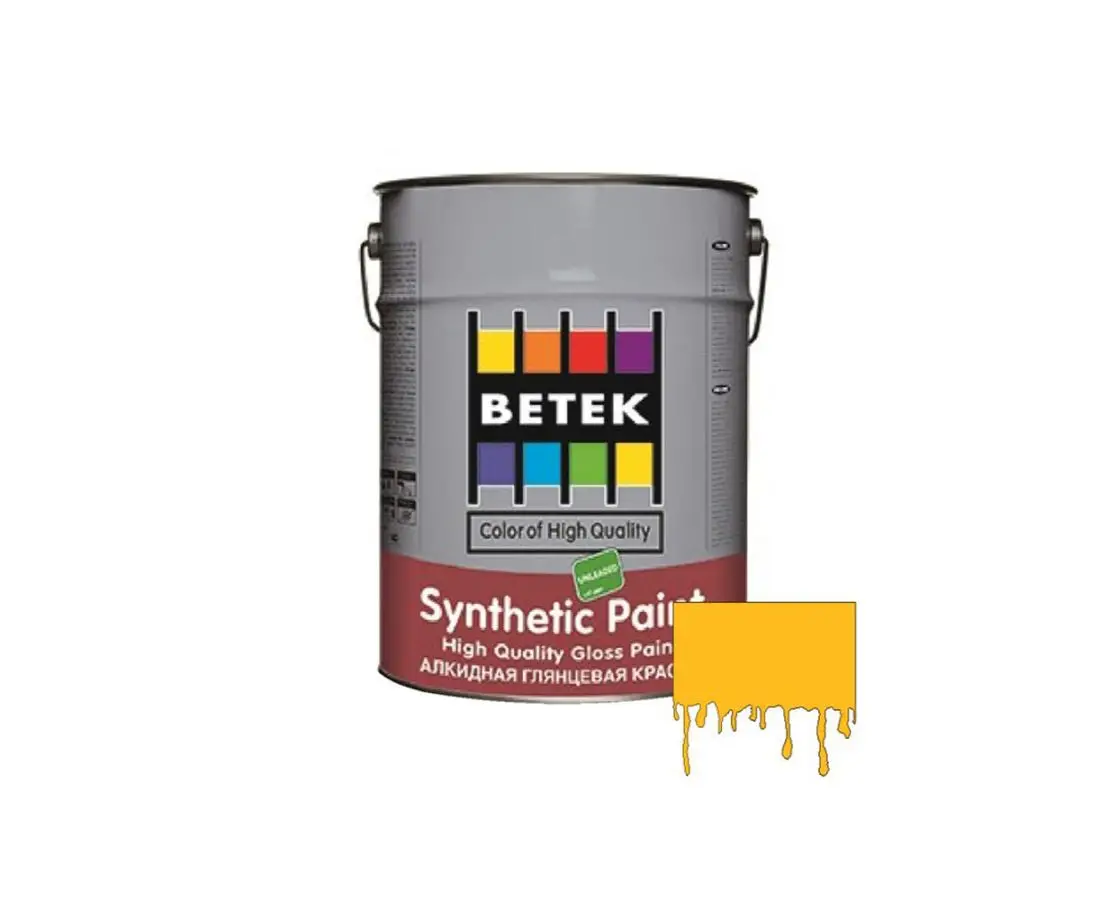 საღებავი Betek Synth. Paint 0.75ლტ #09 Sunflow — მეტალის საღებავები